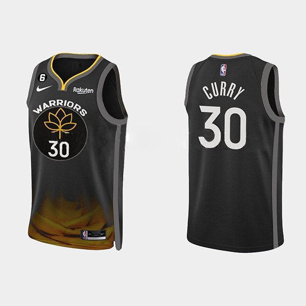 Men's Golden State Warriors #30 Stephen Curry 2022/2023 Black City edition Stitched Basketball Jersey